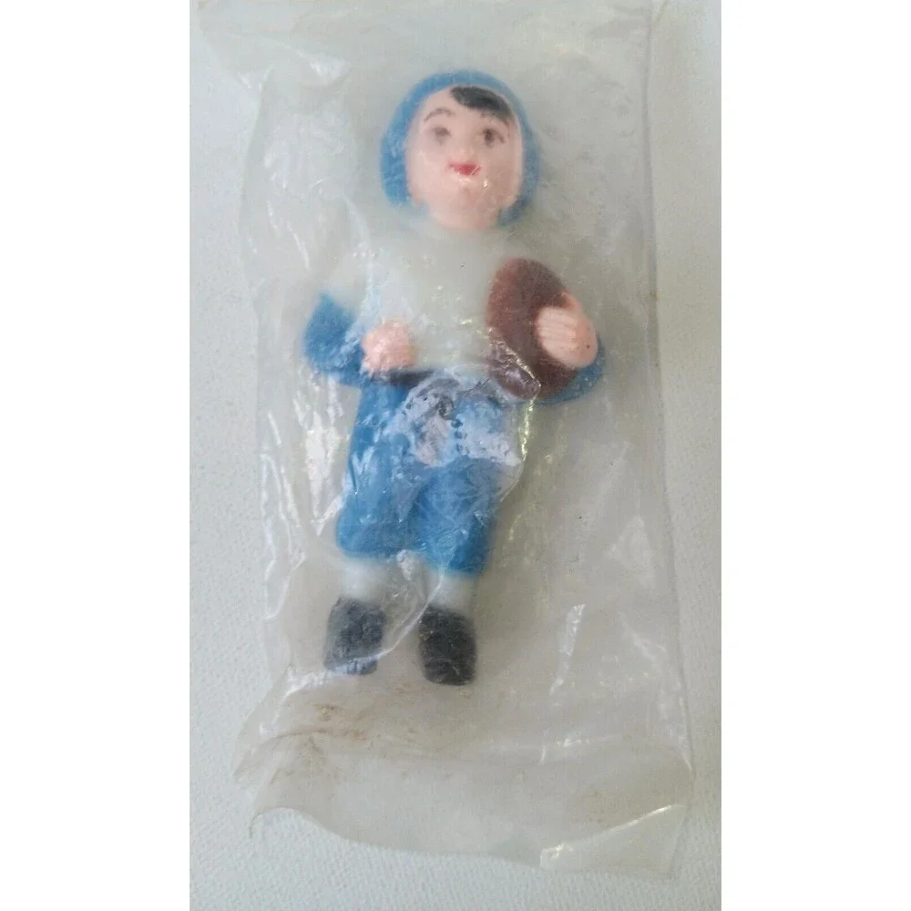 Vintage Football Player Cake Topper Made in Hong Kong Sealed Plastic